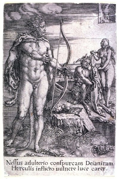 Hércules y el centauro Neso de Heinrich Aldegrever